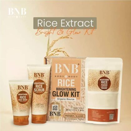 BnB RICE EXTRACT BRIGHT & GLOW SKIN KIT 3 in 1